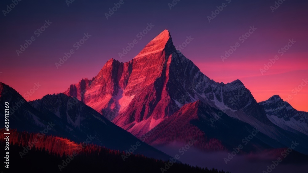 Beautiful view of the mountain. Mountain landscape. The beauty of nature. - obrazy, fototapety, plakaty 