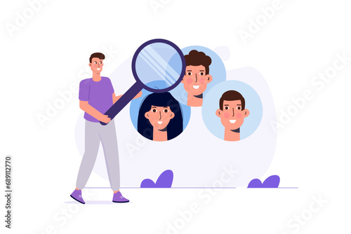 Audience target,  customer attraction concept. Vector illustration