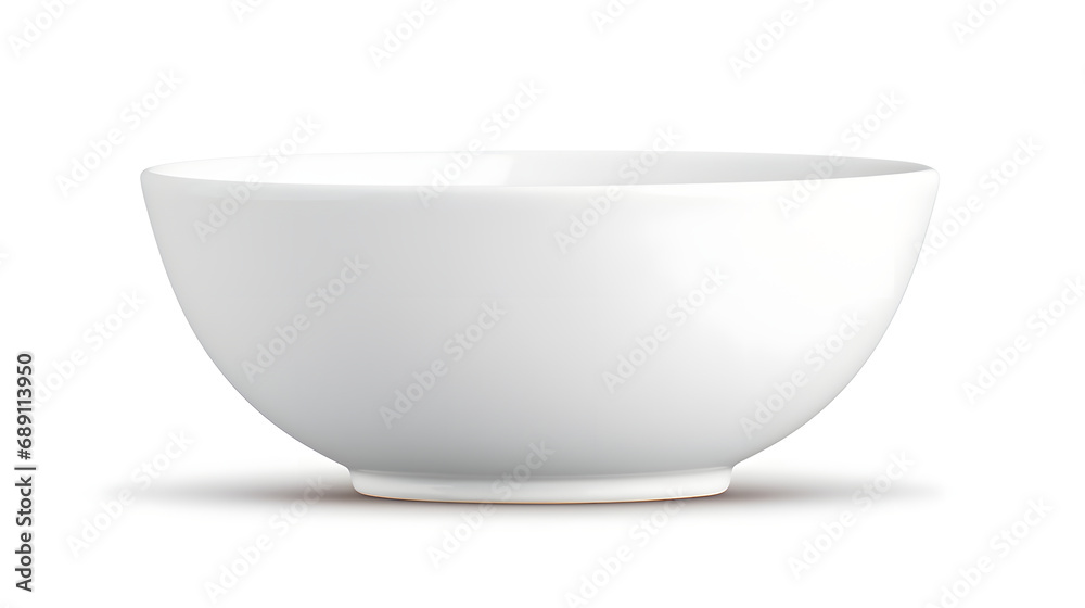 empty bowl on white background AI generative empty bowl on white background AI generative