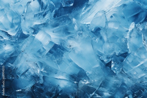 blue frozen texture of ice © Tisha