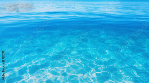Tranquil Blue Sea  Clear Azure Water Background with Calm Ripples - Serene Ocean Surface for Idyllic Summer Scenics and Relaxing Nature Textures.