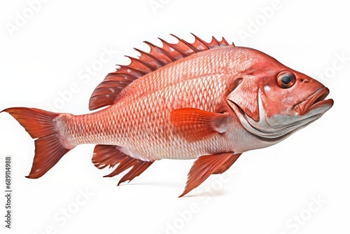 Red snapper isolated on a white background photo