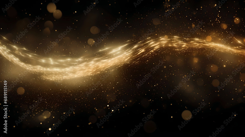 Obraz premium Abstract gold particle background for Oscar ceremony or New Year