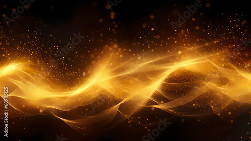 Abstract gold particle background for Oscar ceremony or New Year