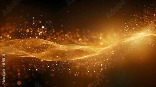 Abstract gold particle background for Oscar ceremony or New Year photo