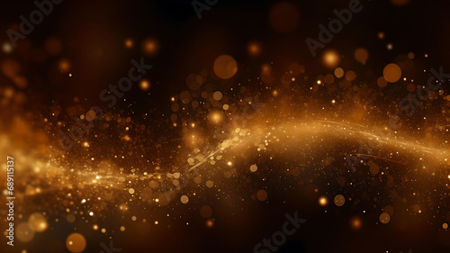 Abstract gold particle background for Oscar ceremony or New Year