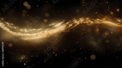 Abstract gold particle background for Oscar ceremony or New Year