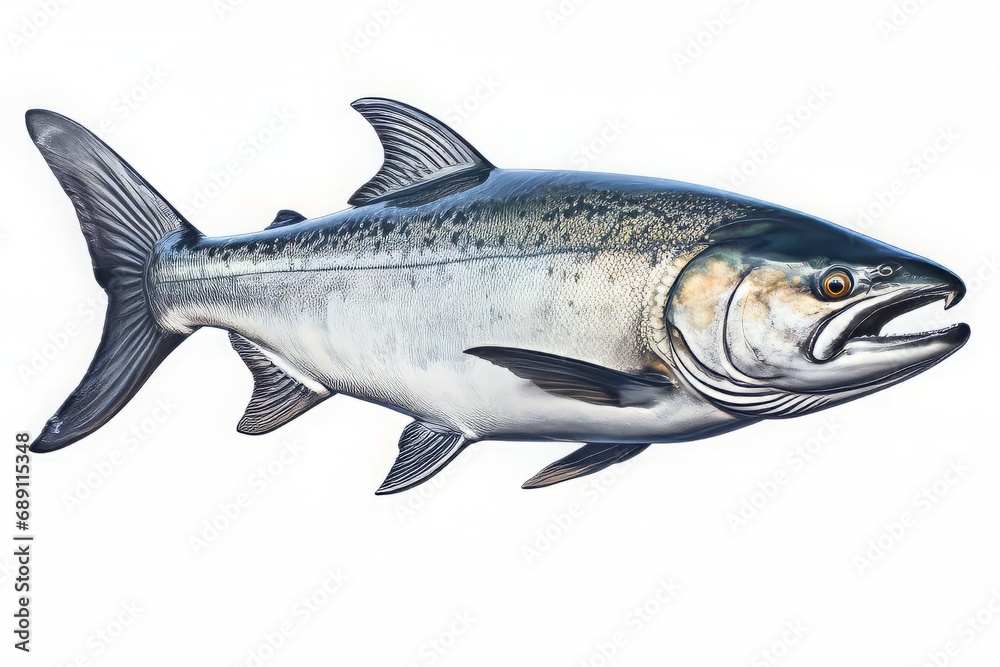 Atlantic salmon isolated on a white background