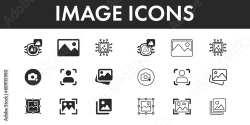 Image icons set vector design.