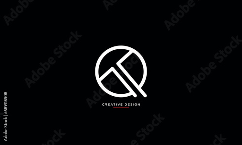 Alphabet letters icon logo TQ or QT