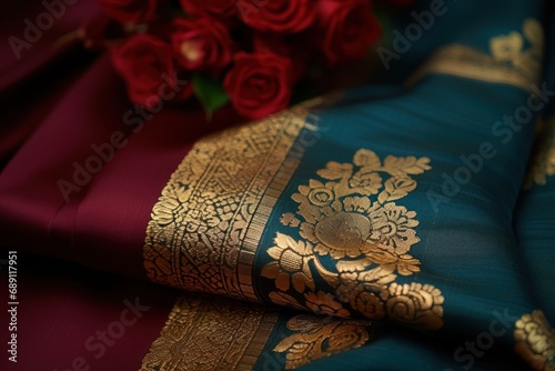 Traditional Kancheepuram Saree photo