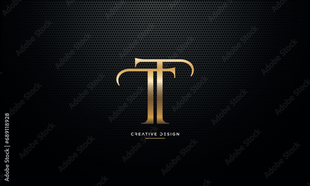TT or T Alphabet letters logo monogram TT or T Alphabet letters logo monogram