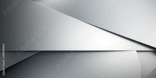 Abstract background for wallpaper, pattern and label on website. Light silver metal texture or shiny metallic gradient. Empty white and grey background. rendering design. blank backdrop.