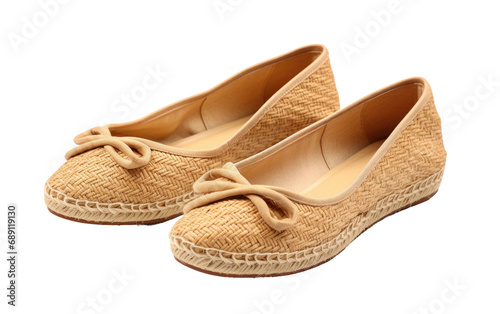 Women's Espadrille Flats On Isolated Background