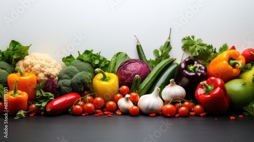Fresh vegetables background  white background with vegetables