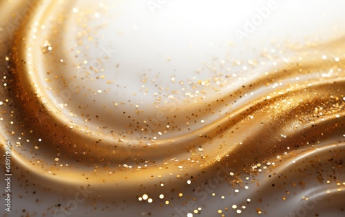 Gold Glitter shiny swirl