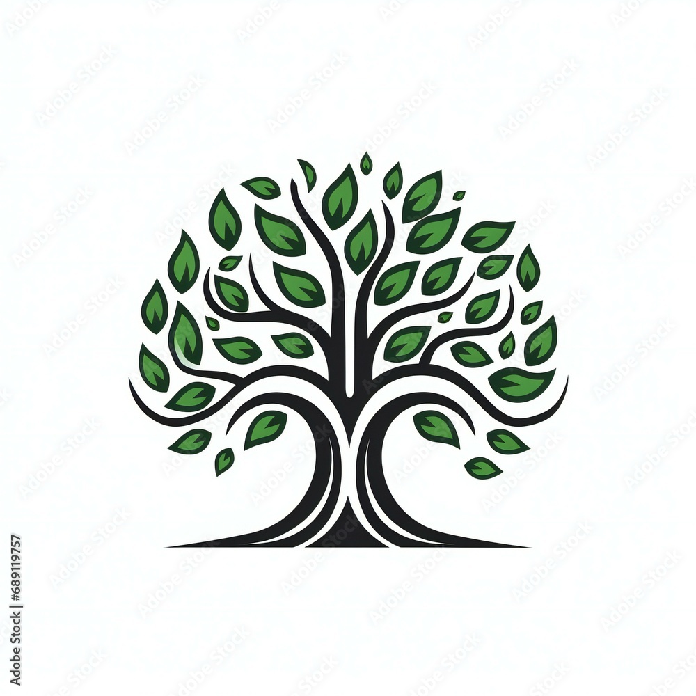 Obraz premium Unique tree logo icon