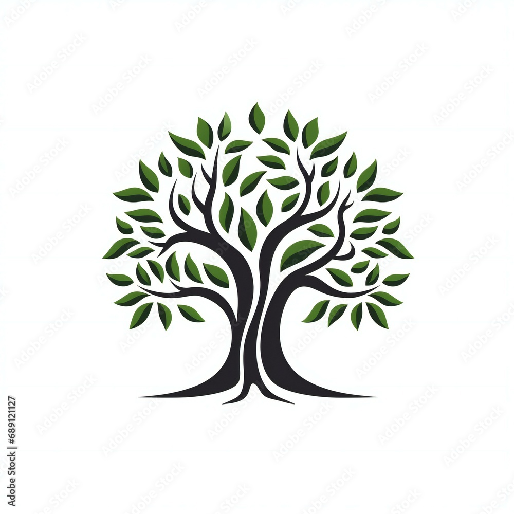 Obraz premium Unique tree logo icon