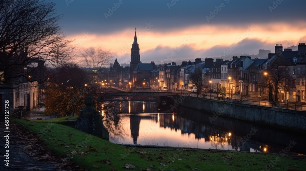 Cork City Winter Evening