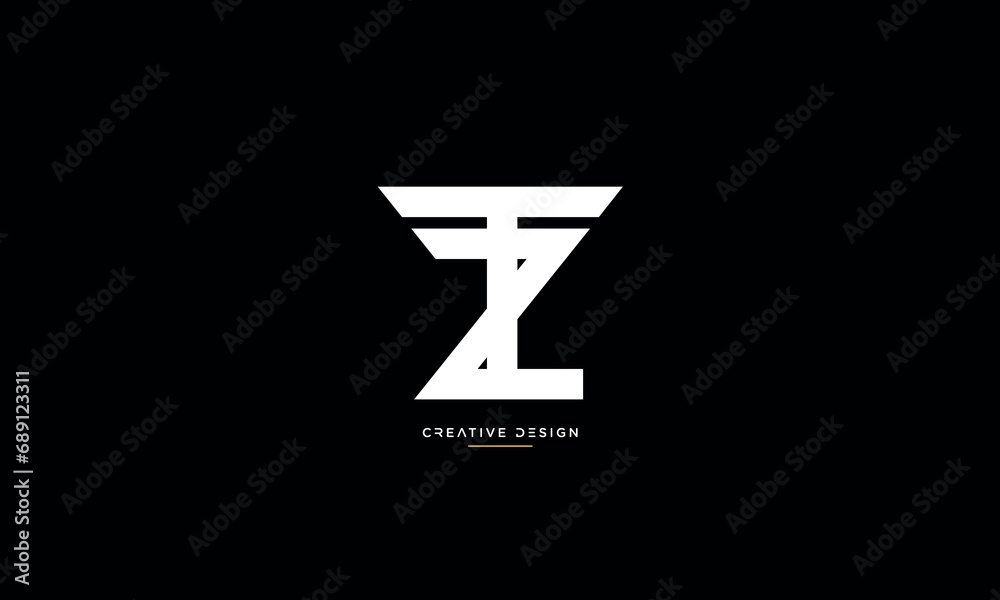 Alphabet letters logo icon TZ or ZT Alphabet letters logo icon TZ or ZT