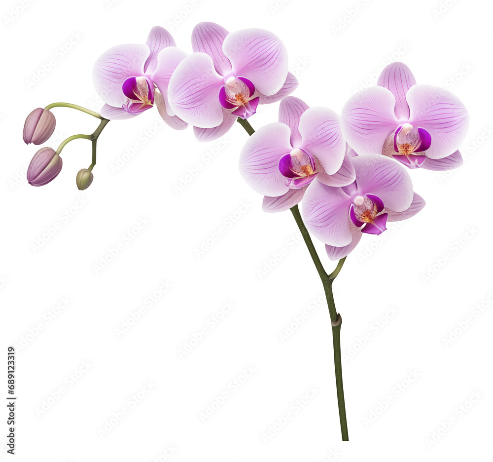 pink orchid isolated on white