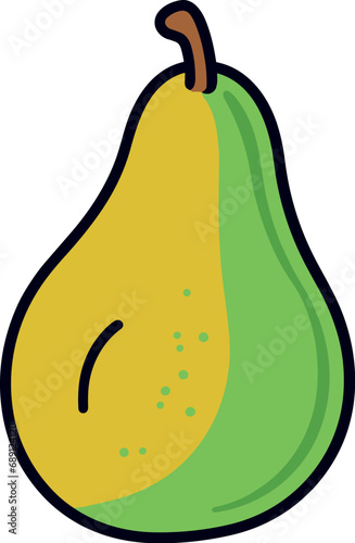 Illustration of a Pear, vector