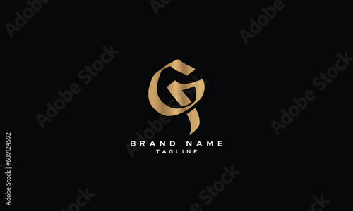 GP, PG, Abstract initial monogram letter alphabet logo design