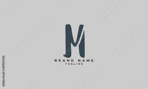 NM, MN, Abstract initial monogram letter alphabet logo design