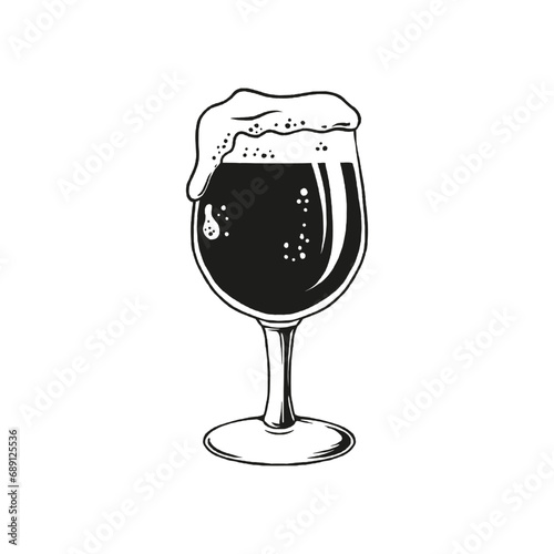 Obraz na płótnie beer glass logo template silhouette illustration w salonie