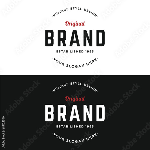 Logo design typography vintage retro badge for business , clothing , barber , restaurant and bar.