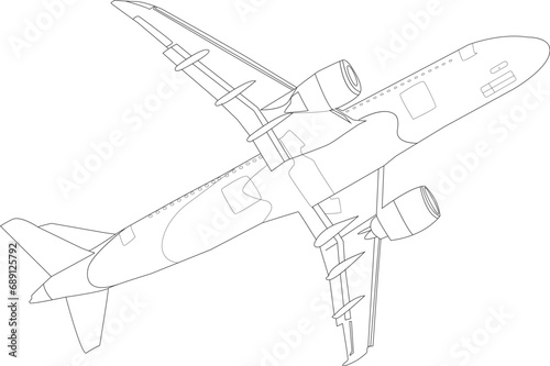 Air Plane Coloring Page for All ages