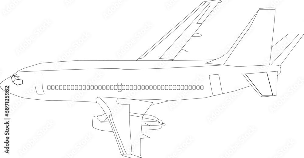 Air Plane Coloring Page for All ages