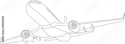 Air Plane Coloring Page for All ages