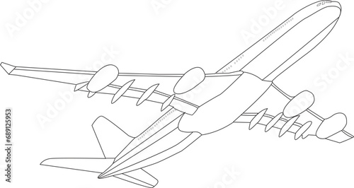 Air Plane Coloring Page for All ages
