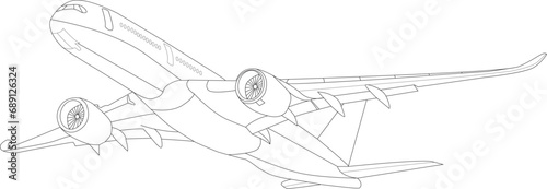 Air Plane Coloring Page for All ages