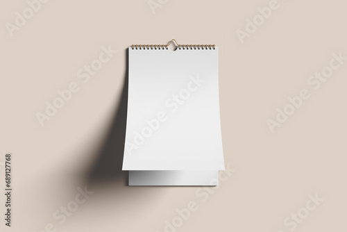 Realistic calendar mockup