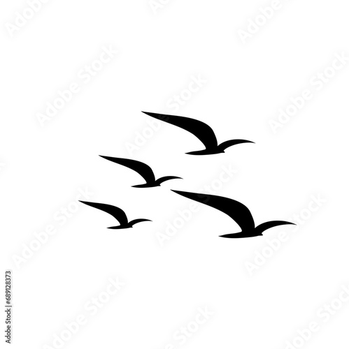 Flying Seagull Silhouette © Slonong