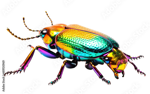 Jewel Beetle Showcasing On Isolated Background