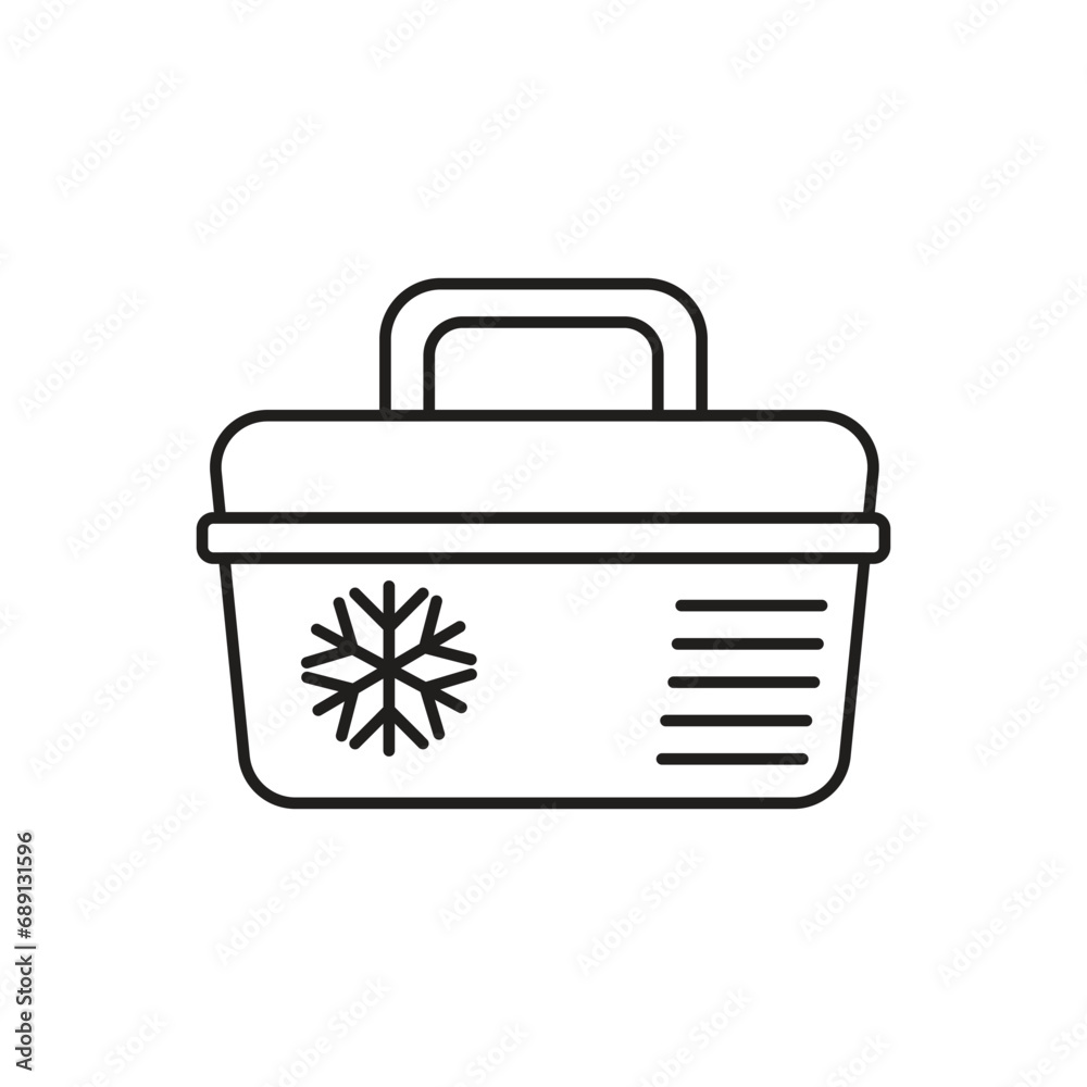 Portable fridge icon design. isolated on white background. vector illustration Portable fridge icon design. isolated on white background. vector illustration