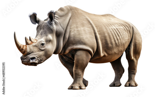 Giant Rhino On Transparent Background