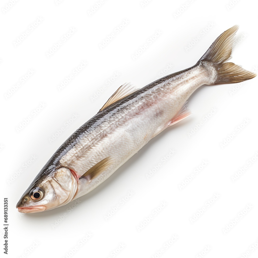 Professional food photography of Whiting, isolated on white background, Whiting isolated on white background Professional food photography of Whiting, isolated on white background, Whiting isolated on white background