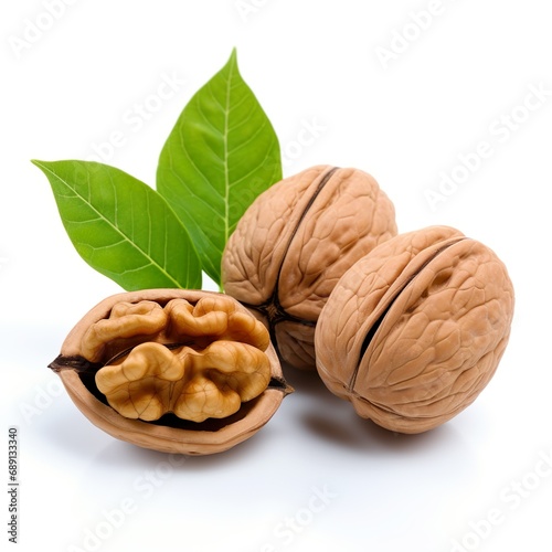 Professional food photography of Walnut, isolated on white background, Walnut isolated on white background