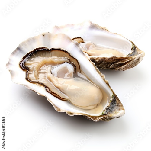 Professional food photography of Oyster, isolated on white background, Oyster isolated on white background