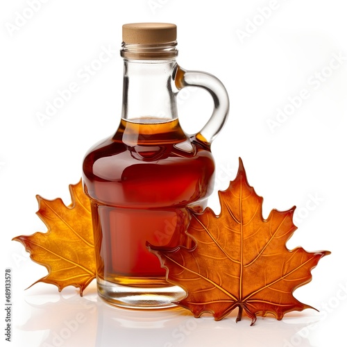 Professional food photography of Maple syrup, isolated on white background, Maple syrup isolated on white background