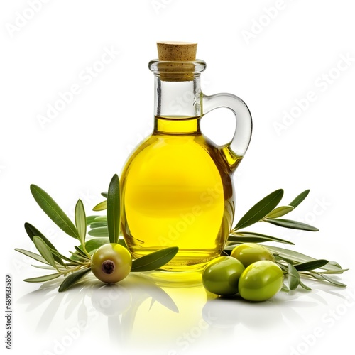 Professional food photography of Olive oil, isolated on white background, Olive oil isolated on white background