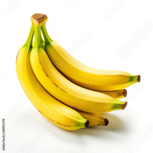 Professional food photography of Banana, isolated on white background, Banana isolated on white background