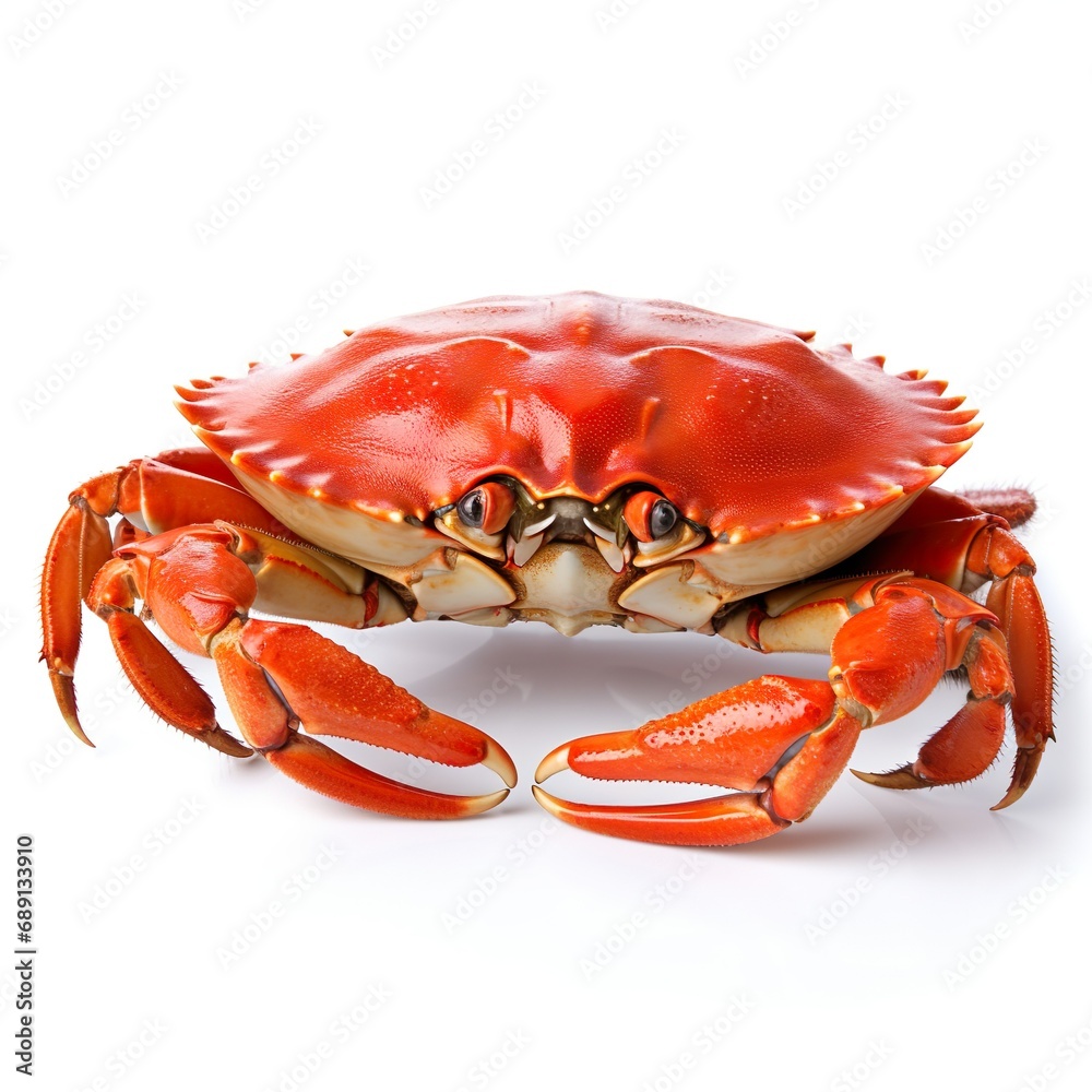 Professional food photography of Crab, isolated on white background,  Crab isolated on white background