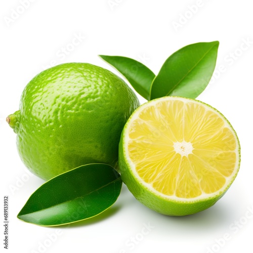 Professional food photography of Calamansi, isolated on white background,  Calamansi isolated on white background