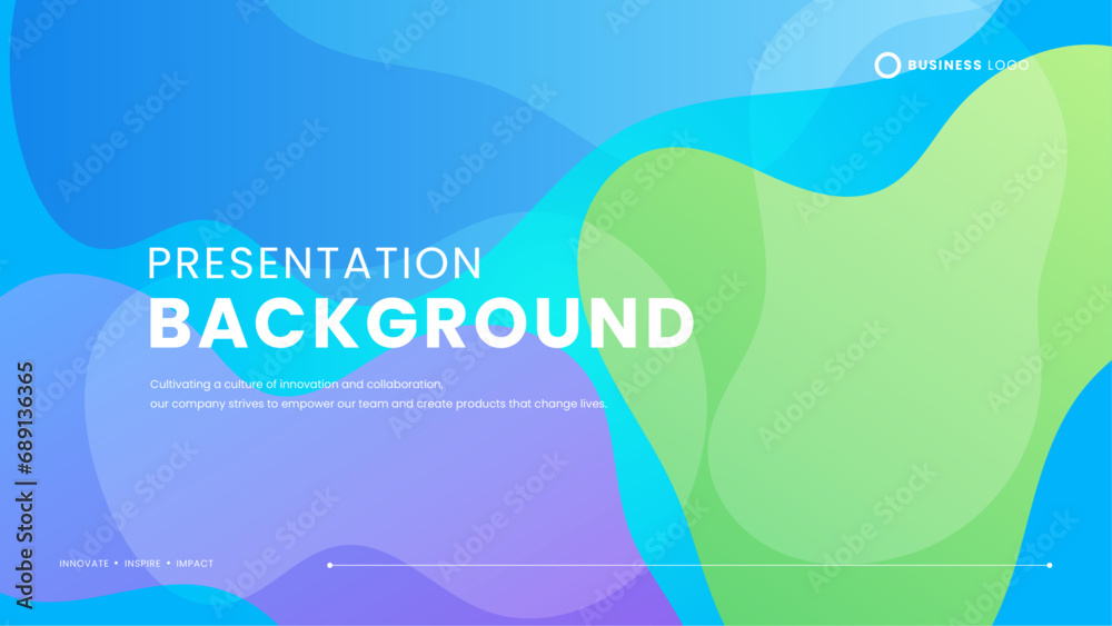 Naklejka premium Colorful abstract presentation background. Colorful colourful vector abstract simple background with wave and liquid shapes