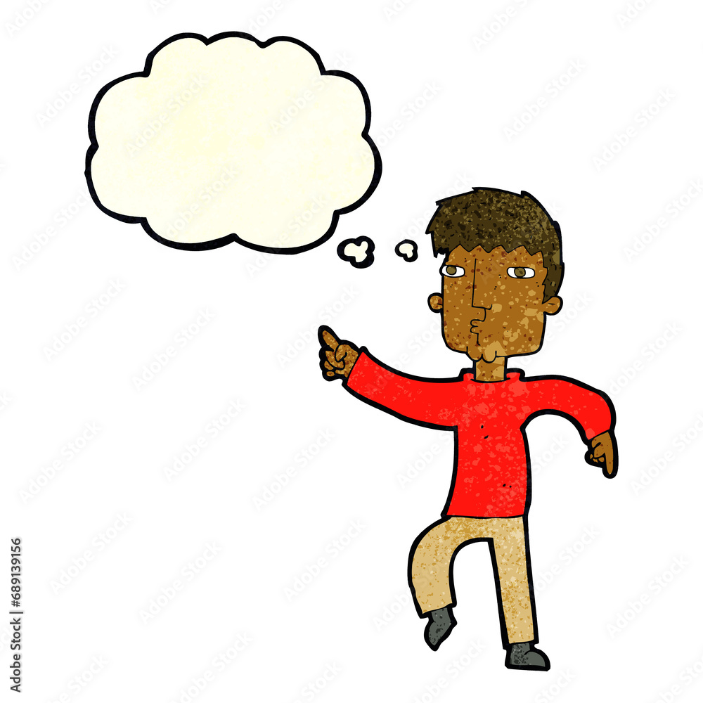 cartoon dancing man with thought bubble cartoon dancing man with thought bubble